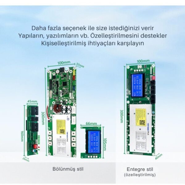TDT BMS LCD Ekranlı Smart 13S-16S 48V 200A LiFePO4 ESS - Görsel 4