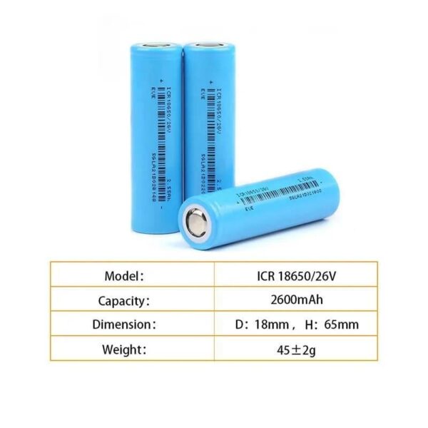 EVE Li-Ion 18650 3.7V 2550mAh 3C Şarj Edilebilir Pil - Görsel 3