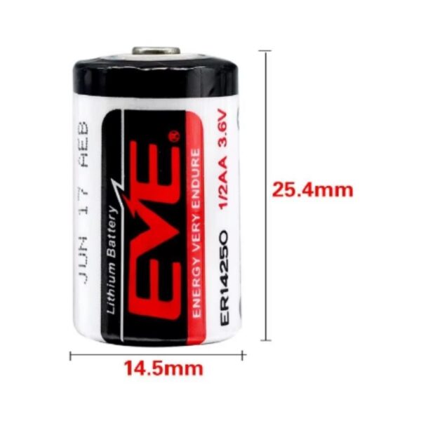 EVE ER14250 1/2 AA 3.6V 1200mAh Lityum Kısa Pil - Görsel 3