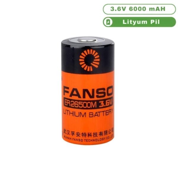 Fanso ER26500M 3.6V 6000mAh Li-SOCl2 Lithium Pil
