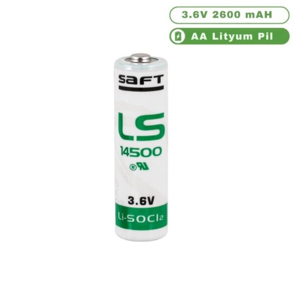 Saft LS14500 AA 3.6V 2600mAh Li-SOCI2 Lityum Kalem Pil