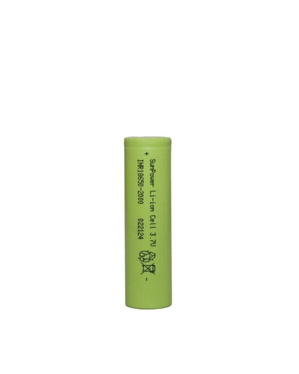 SunPower Li-İon 18650 3.7V 2000 Mah Şarjlı Pil 5'Li - Görsel 2