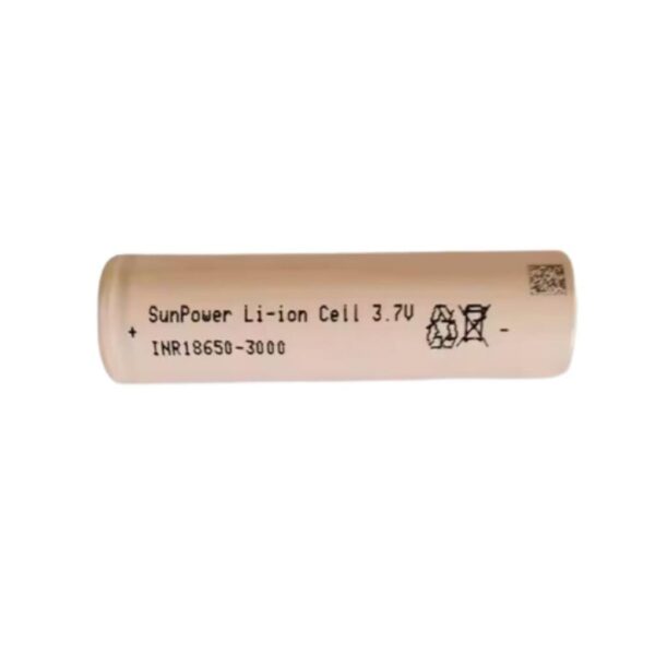SunPower Li-İon 18650 3.7V 3000mAh 10C Şarj Edilebilir Pil - Görsel 3