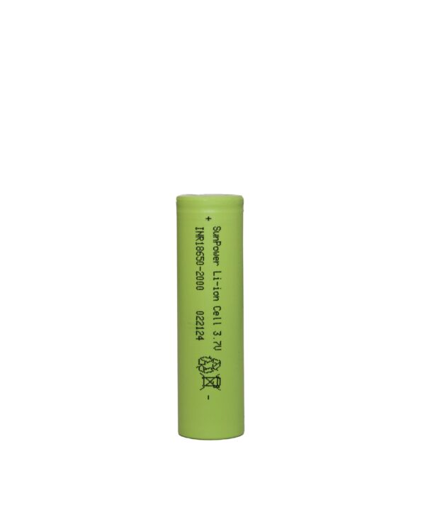 SunPower Li-İon 18650 3.7V 2000mAh 10C Şarj Edilebilir Pil - Görsel 4