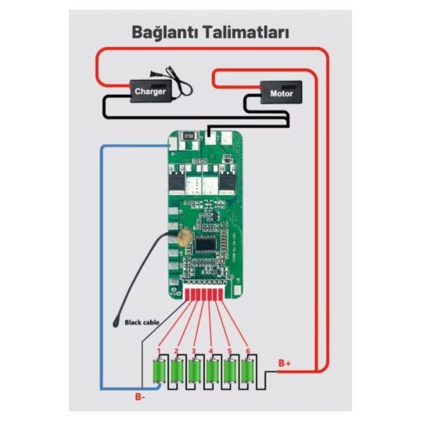 TDT 7S 10A Li-Ion Pil Koruma Devresi BMS - Görsel 4